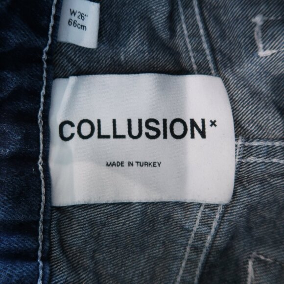 ASOS Collusion Womens 005 Straight Jeans Denim Blue Pants 26 - Picture 14 of 17